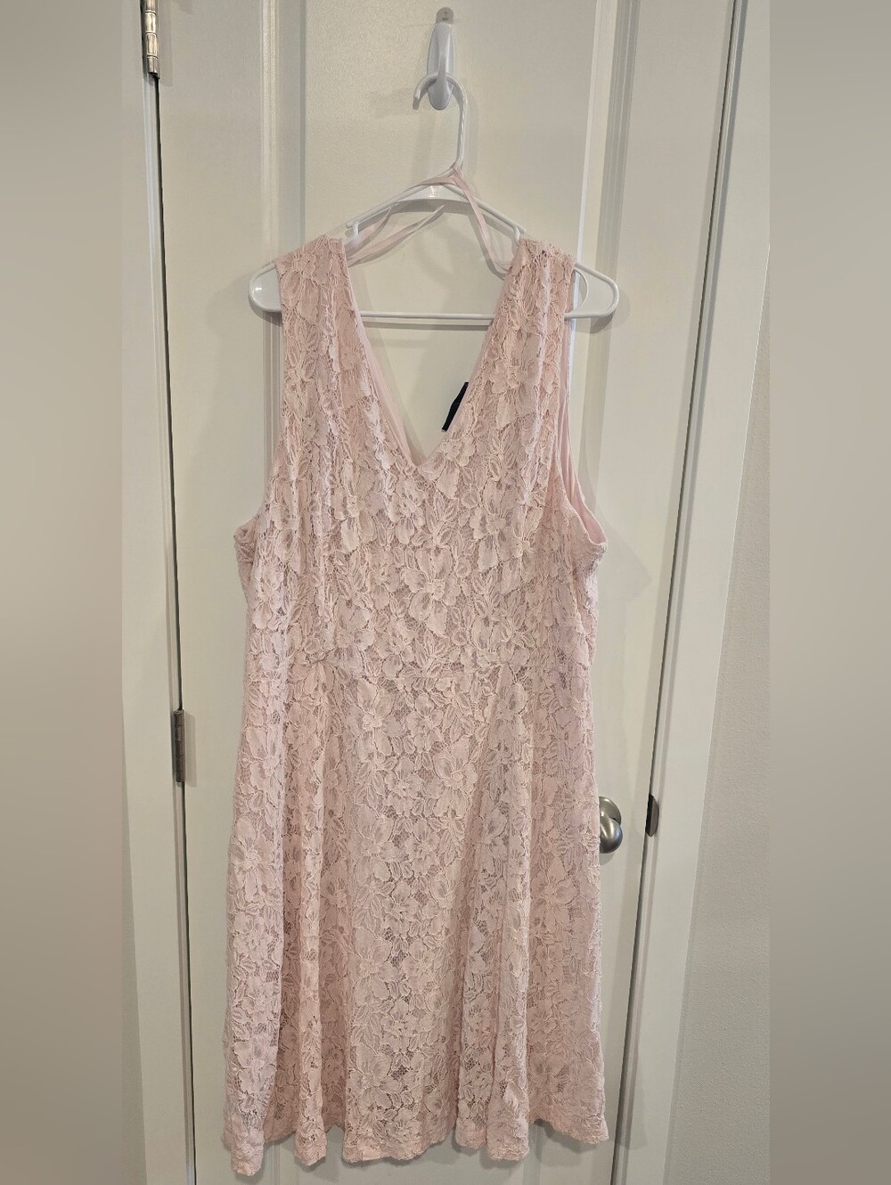 Lane Bryant Blush Lace V-Neck Dress Size 26